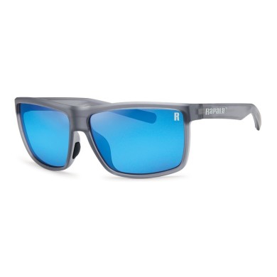 ROCKFISH - Verres miroir bleu I Monture cristal noir mat