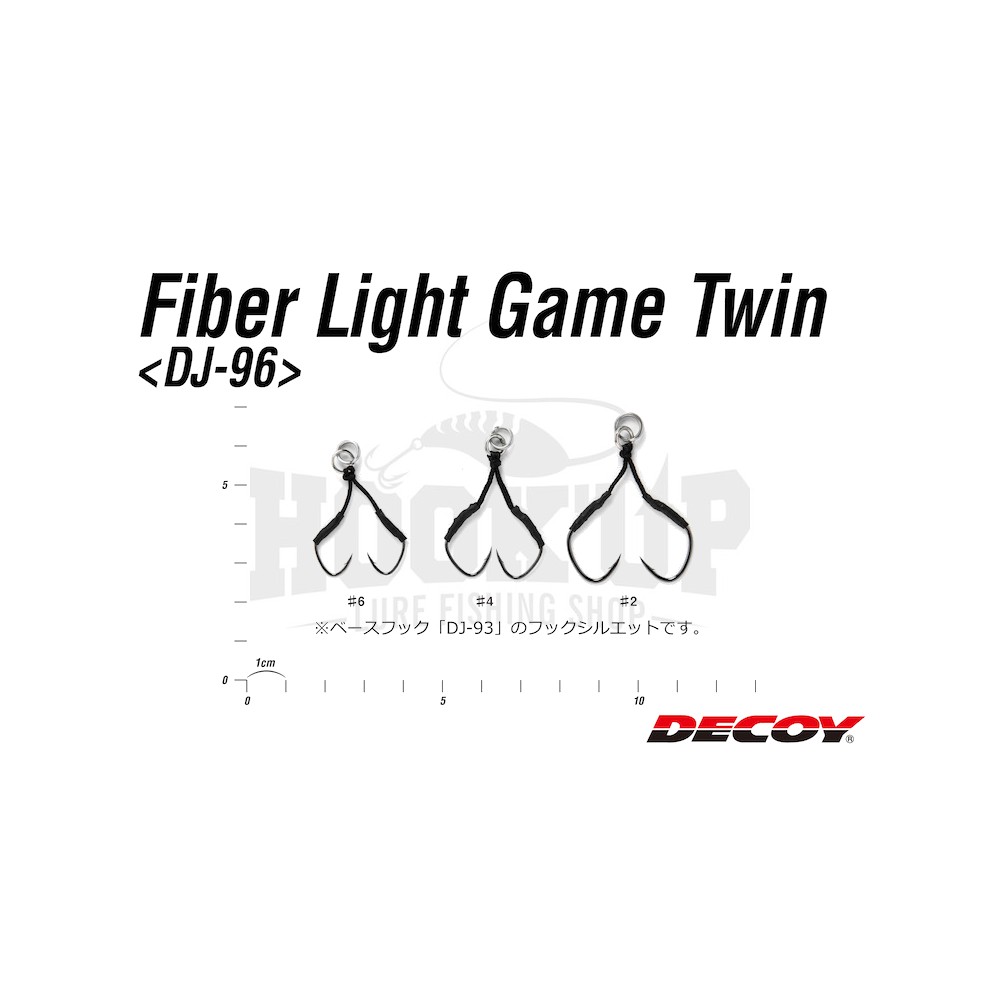 Decoy DJ-96 Fibre Light Game Twin Assist Hooks Size 4 9714
