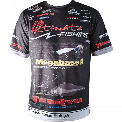 Ultimate Fishing T Shirt Competition Noir Front