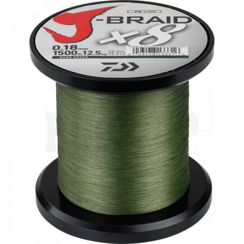 Trenza Daiwa J Braid X8 Verde - 1500M