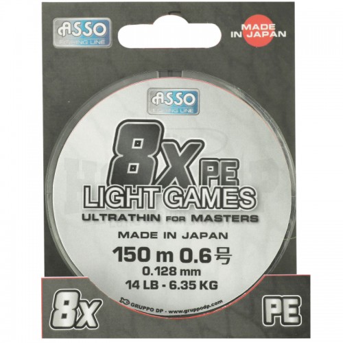 Asso Tresse Light Games 8x PE Verte 150M