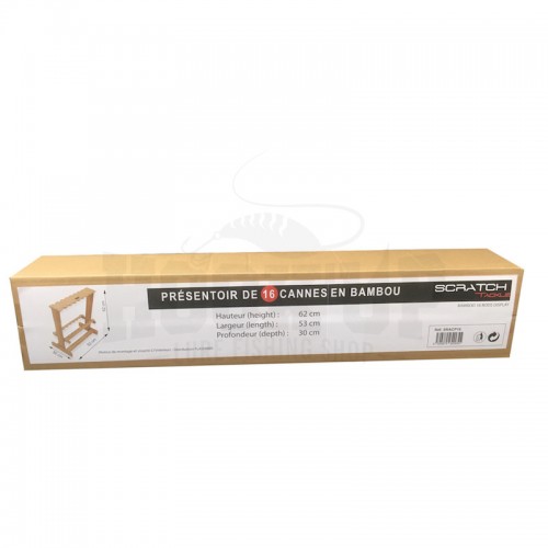 Scratch Tackle Presentoir 24 Cannes en Bambou