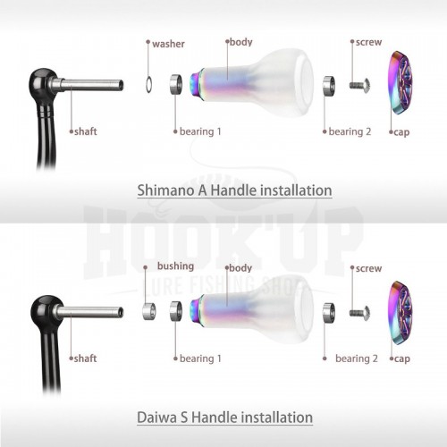 Gomexus Colorful TPE Power Knob pour Shimano Daiwa Spinning et Casting