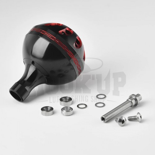 Gomexus Black and Red Power Knob for Shimano and Daiwa