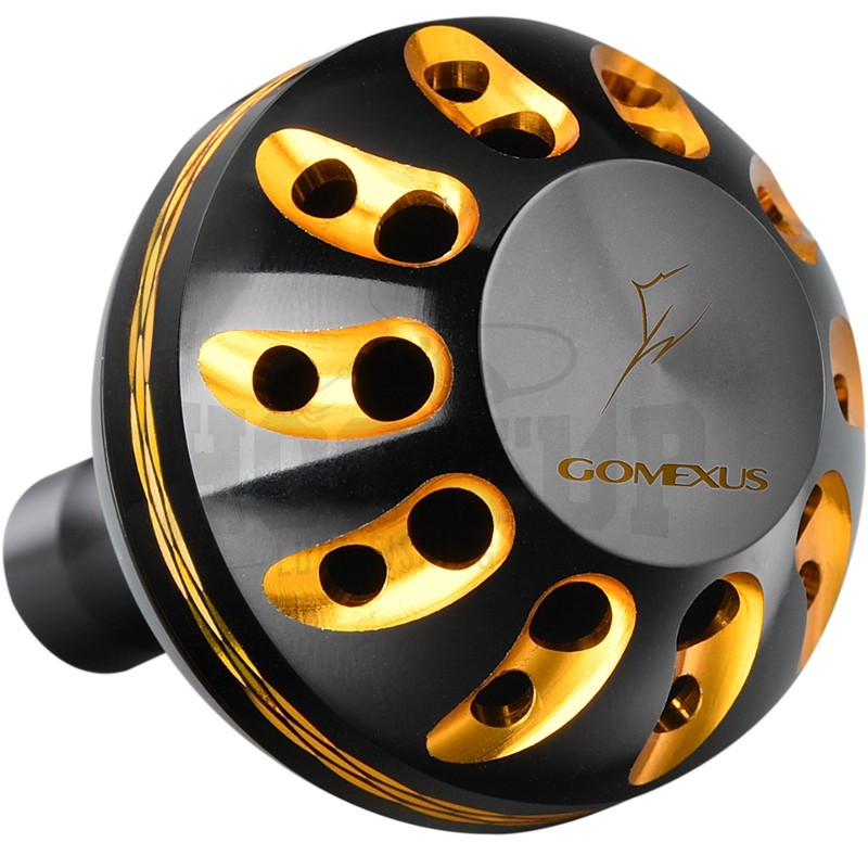 Goture Power Knob Handle Knob Compatible for Shimano Spinning Reel and Daiwa  Spinning Reel Handle Replacement Direct Fitment Metal(38mm Black/Gold) 38  mm Black/Gold