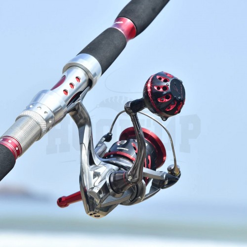 Gomexus Power Knob Black Red 35-38mm pour Shimano et Daiwa Spinning