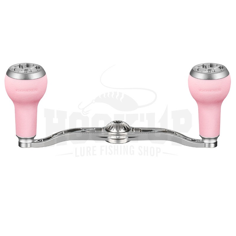 Gomexus Alu Silver Power Handle 120mm avec TPE Knob pour Shimano Daiwa Abu Garcia Casting