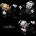 Gomexus Alu Silver Power Handle 120mm avec TPE Knob pour Shimano Daiwa Abu Garcia Casting