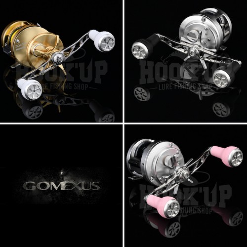 Gomexus Alu Silver Power Handle 100mm avec TPE Knob pour Shimano Daiwa Abu Garcia Casting