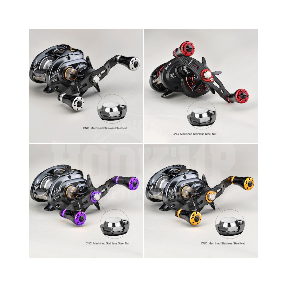 Gomexus Carbon Reel Handle 105mm for Shimano Daiwa Abu Lew's