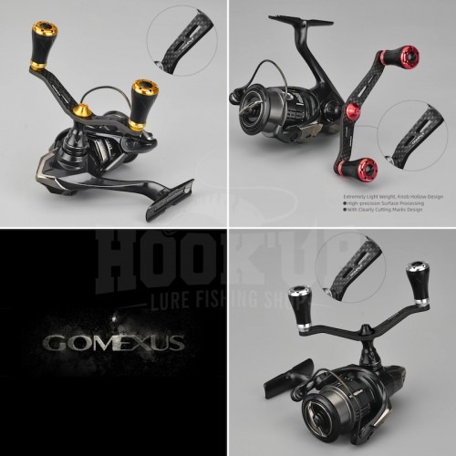 Gomexus Carbon Spinning Double Handle 98mm pour Shimano Daiwa 1000 - 4000