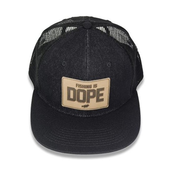 Big Bass Dreams Signature Series "Fishing is DOPE" Snapback Denim Trucker