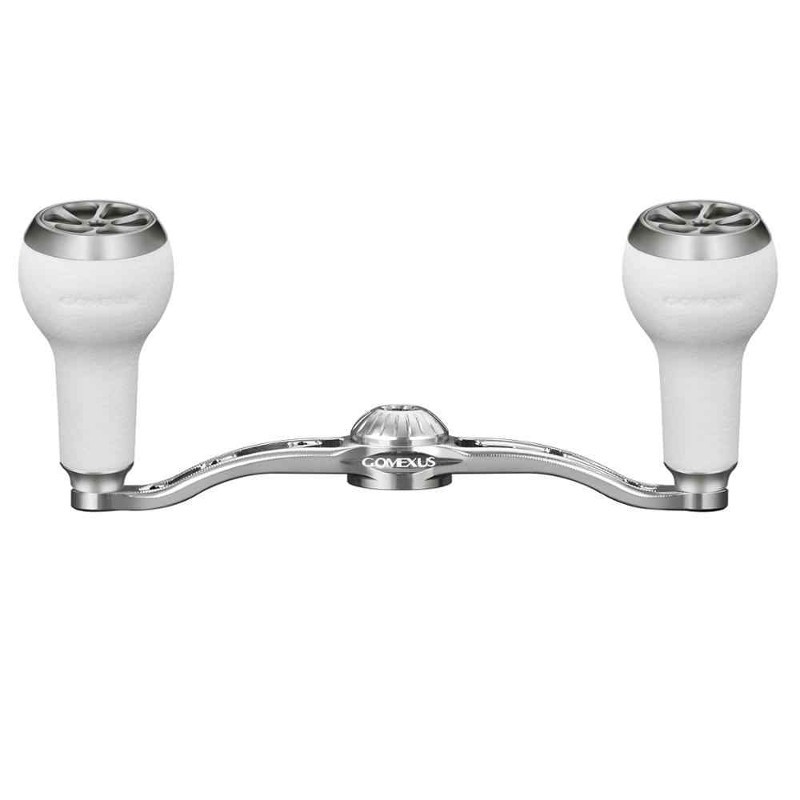 Gomexus Alu Silver Power Handle 100mm avec TPE Knob pour Shimano Daiwa Abu Garcia Casting