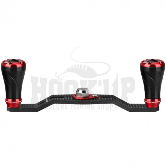 Gomexus Manivelle Carbone de 105mm pour Shimano Daiwa Abu Lew's Black Red
