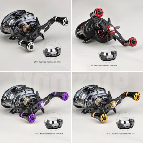 Gomexus Carbon Reel Handle 105mm pour Shimano Daiwa Abu Quantum Lew's Casting