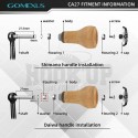 Gomexus TPE Rubber Power Knob pour Shimano Daiwa Spinning et Casting