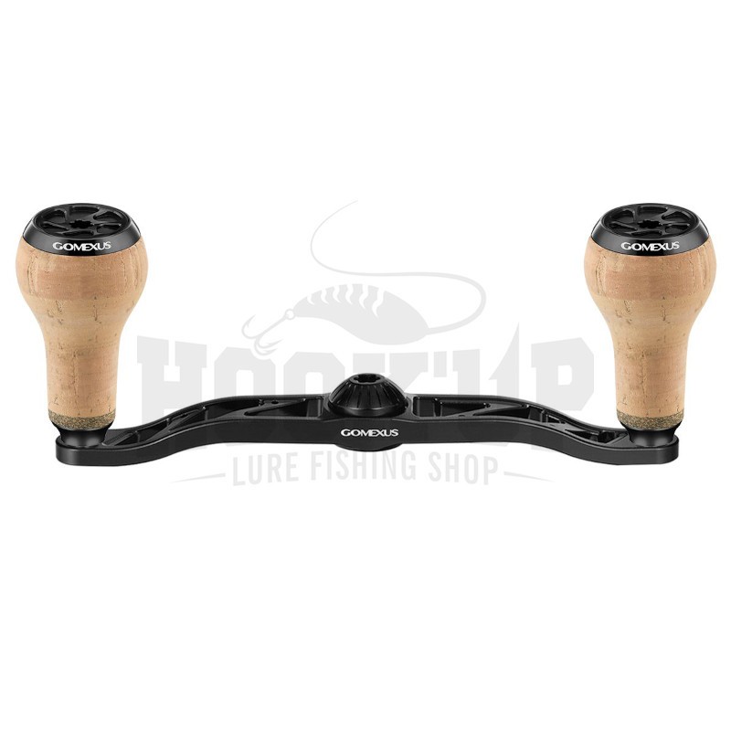 Gomexus Alu Black Power Handle 100mm avec TPE Knob pour Shimano Daiwa Abu Garcia Casting