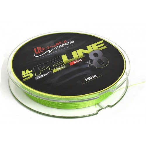 Ultimate Fishing Tresse PE Line X8 Chartreuse - 150m Ultimate Fishing Tresse PE Line X8 Chartreuse - 150m