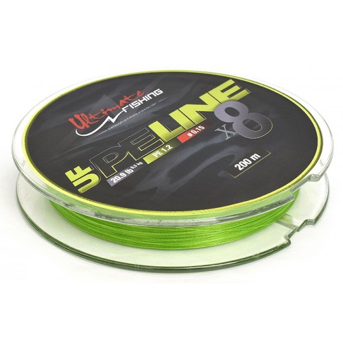 Ultimate Fishing Tresse PE Line X8 Chartreuse - 200m Ultimate Fishing Tresse PE Line X8 Chartreuse - 200m