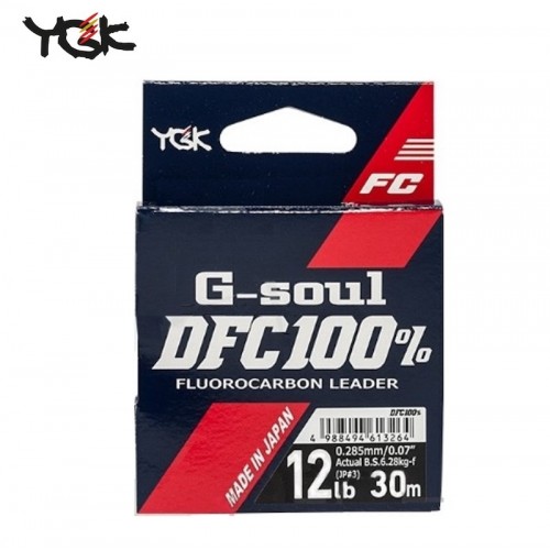 YGK G Soul DFC 100% Fluorocarbone Leader - 30m