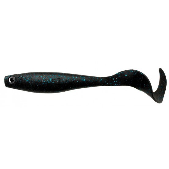 Hyperlastics Curlyminn 6" Topwater - 3pcs/pkColor:BLACK and BLUE