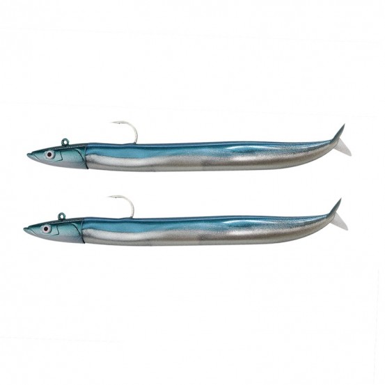Fiiish Crazy Sand Eel Doble Combo 120mm/5" - 2 montadosColores:Off Shore - 15g - Azul Perla - 2pcs/pk