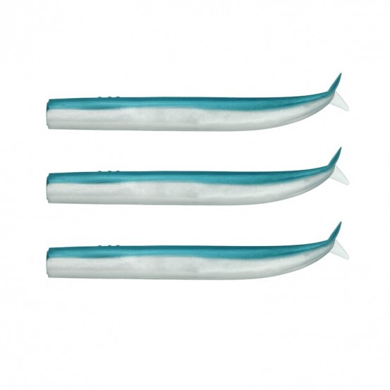 Fiiish Crazy Sand Eel 220mm/8.5" - 3pcs/pkColor:Pearl Blue - 3pcs/pk