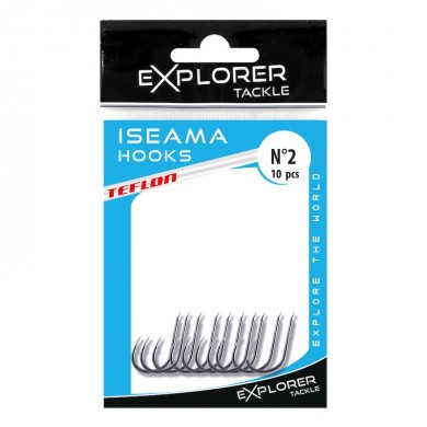 Explorer Tackle Iseama Hooks Teflon - 10pcs/pk Explorer Tackle Iseama Hooks Teflon - 10pcs/pk