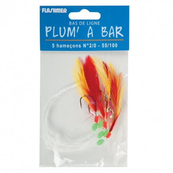 Flashmer Bas de ligne Plum' à Bar - 5pcs/pk