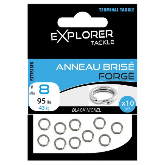 Explorer Tackle Anillos Forjados Rotos - 10pcs/pk