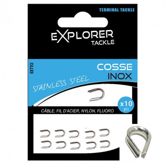 Explorer Tackle Lengüetas de acero inoxidable - 10pcs/pk