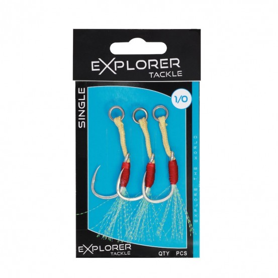 Explorer Tackle Assist Hook Single - 3pcs/pk