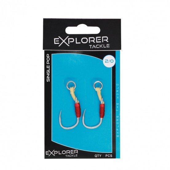 Explorer Tackle Assist Hook Single Pop - 2pcs/pk