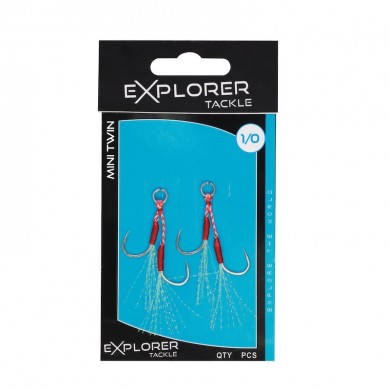 Explorer Tackle Assist Hook Mini Twin - 2pcs/pk