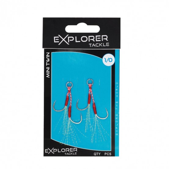 Explorer Tackle Assist Hook Mini Twin - 2pcs/pk