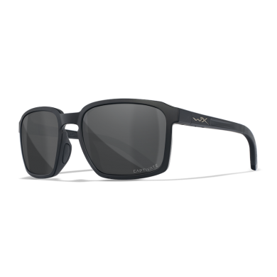 Wiley X Polarizing Glasses Alfa Captivate Smoke Grey/Gloss Black Frame