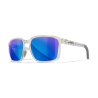 Wiley X Lunettes Polarisantess Alfa Captivate Blue Mirror/Gloss Clear Crystal Frame