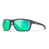 Wiley X Lunettes Polarisantes Kingpin Captivate Green Mirror/Matte Graphite Frame