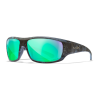 Wiley X Lunettes Polarisantes Omega Captivate Green Mirror/Kriptek Neptune Frame