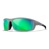 Wiley X Lunettes Polarisantes Grid Captivate Green Mirror/Matte Cool Grey Frame