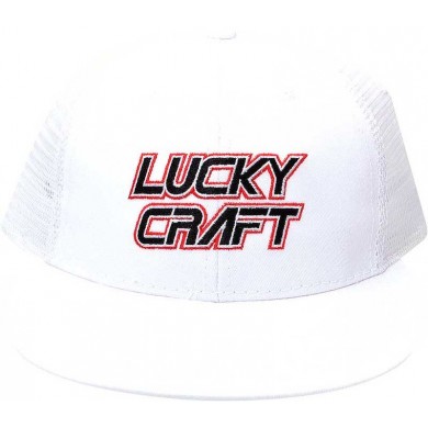 Lucky Craft Gorra de visera plana blanca y rojaColores:Blanco y rojo