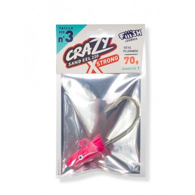 X Strong - 70g - Fluo Pink - 1pc/pk - Crazy Sand Eel 220mm