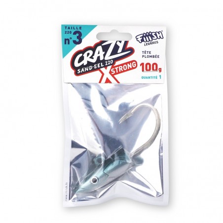 X Strong - 100g - Pearl Blue - 1pc/pk - Crazy Sand Eel 220mm