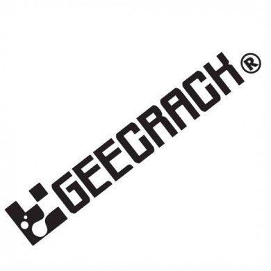 Geecrack Logo Sticker M Black