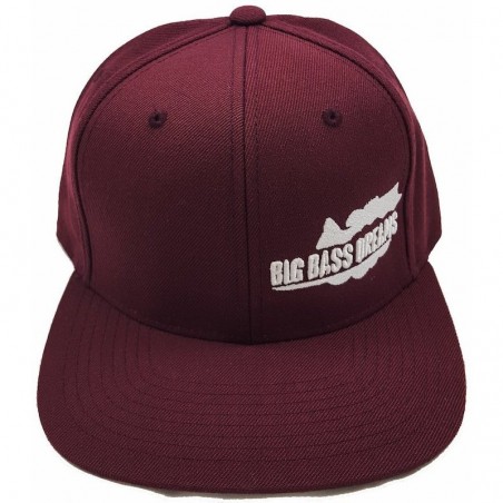 Big Bass Dreams Logo Classic Snapback Maroon White