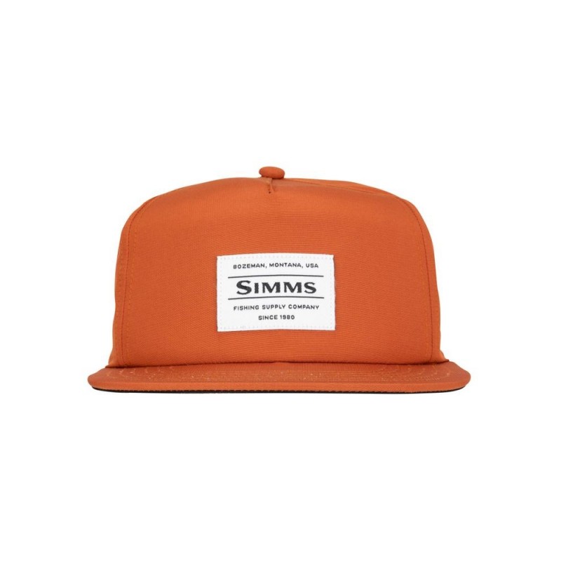 Simms Unstructured Flat Brim CapColor:Simms Orange