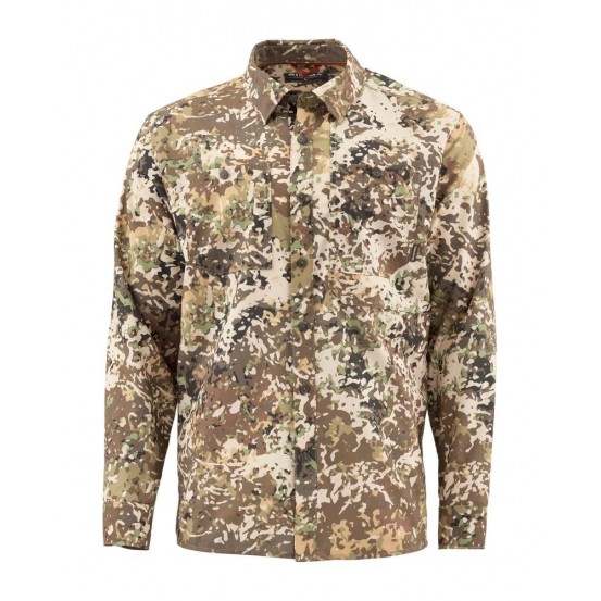 Simms Double Haul Shirt River CamoSize:L
