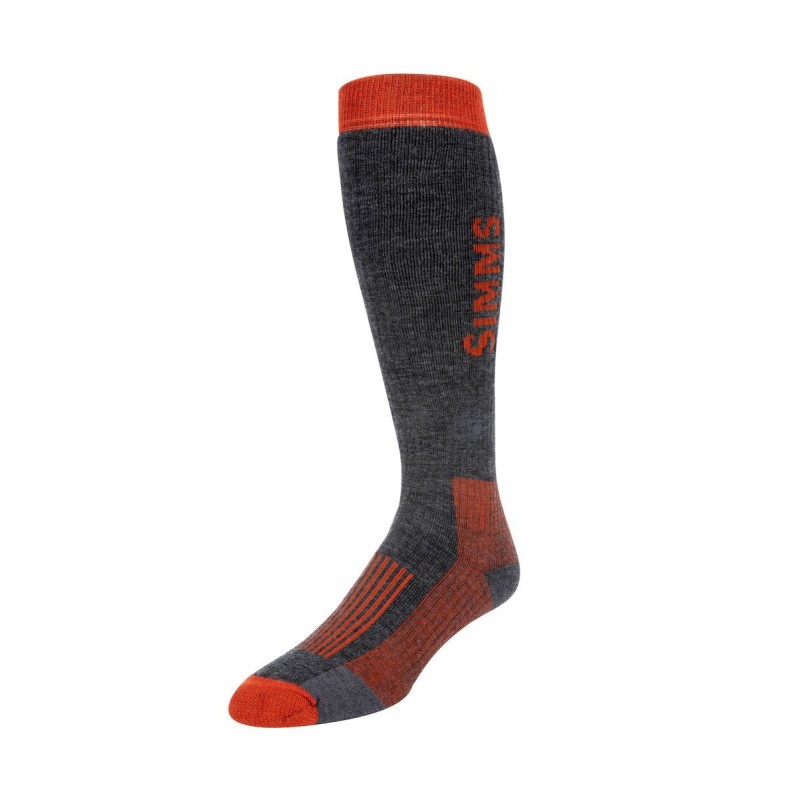 Simms Merino Midweight OTC Sock CarbonTaille:XL