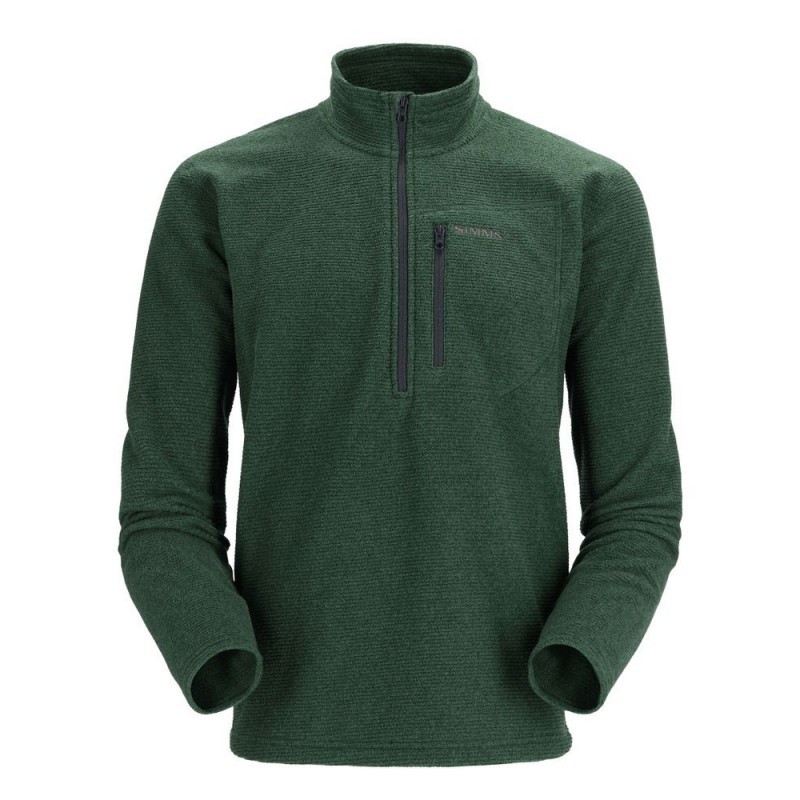 Simms Rivershed Quarter Zip Forest
