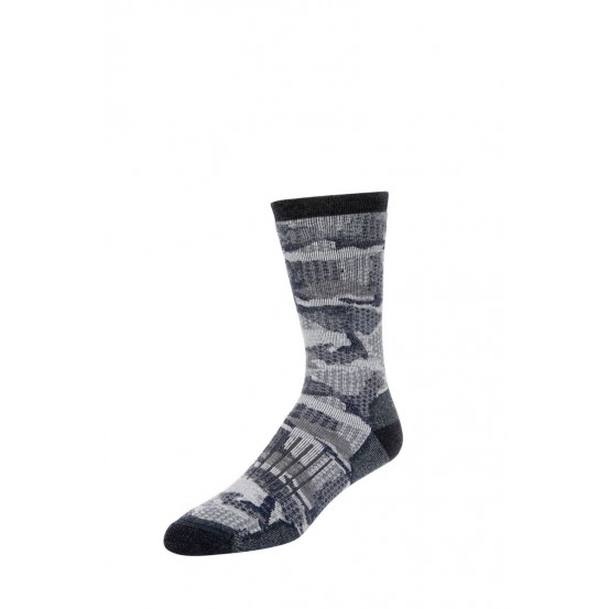 Simms Womens Merino Midweight Hiker Sock Hex Flo Camo AdmiralTalla:M